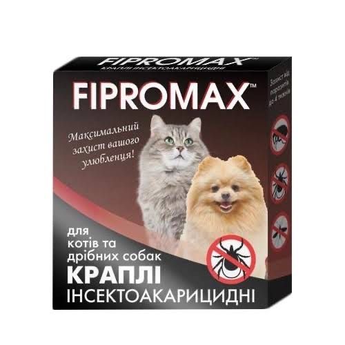 Fipromax Краплі від бліх та кліщів для кошенят та цуценят 4кг-10 кг 2 піпетки