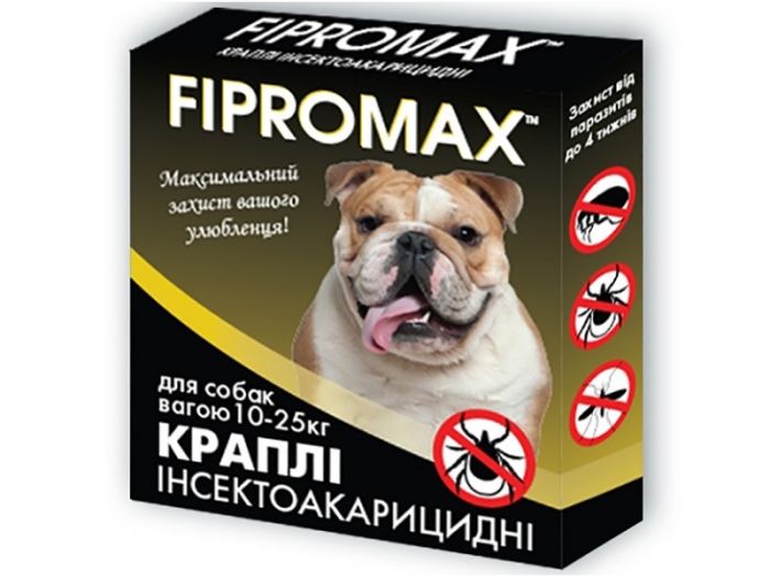 Fipromax Краплі від бліх та кліщів для кошенят та цуценят 10кг-25 кг