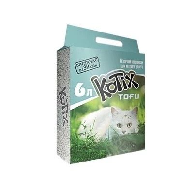 Kotix Tofu Соєвий наповнювач для котячого туалету, 6 л