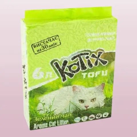 Kotix Tofu Соєвий наповнювач для котячого туалету, 6 л