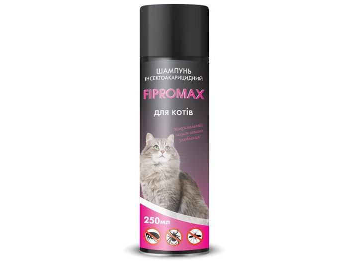 Fipromax Шампунь від бліх та кліщів для кішок, з пропоскуром 250 г 