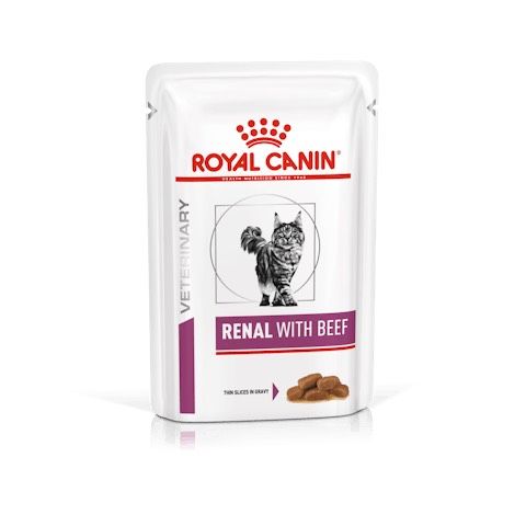 Royal Canin Vet Renal with Beef Вологий корм для кішок при захворюванні нирок, з яловичиною 85 г