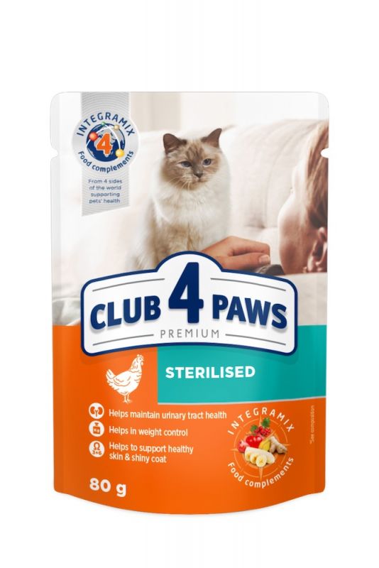 Club 4 Paws Premium Вологий корм для стерилізованих кішок 80 г