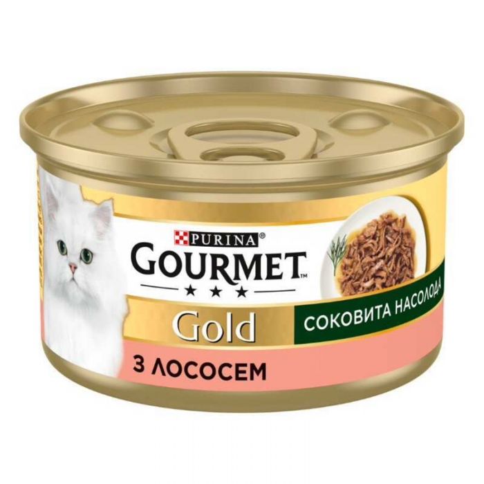 Purina Gourmet Голд Соковита насолода Вологий корм з лососем 85 г