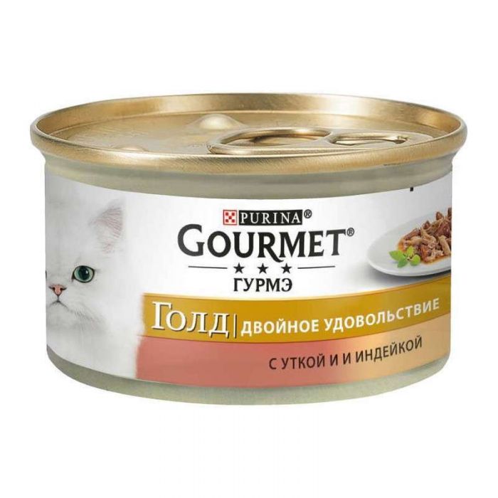 Gourmet Gold (Гурмет Голд) кусочки в подливке с лососем и цыпленком