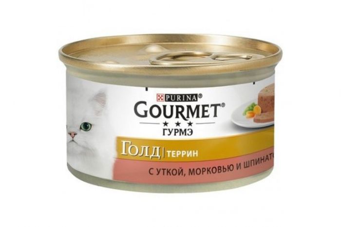 Gourmet Gold (Гурмет Голд) кусочки в паштете с уткой, морковью и шпинатом