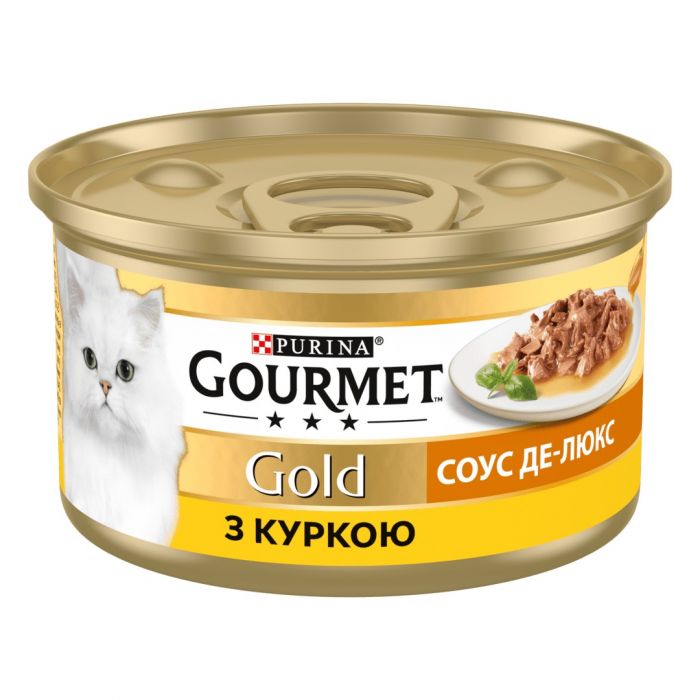 Purina Gourmet Голд Соус Де-Люкс Вологий корм для кішок з куркою 85 г