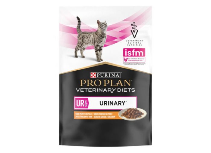 Purina Pro Plan Vet Diets UR Urinary Вологий корм для кішок розчинення струвітного каміння, курка 85 г