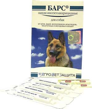 Барс Инсектоакарицидные капли для собак (1 пипетка)