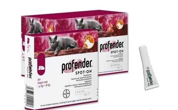 Bayer Profender - антигельминтик для кошек Байер Профендер, 5-8 кг