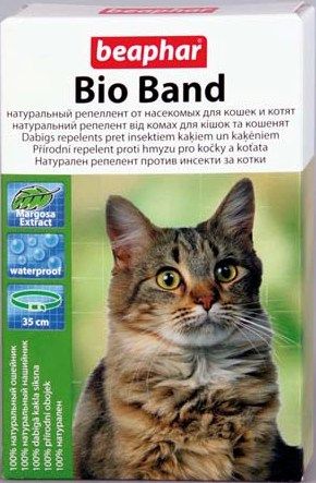 Beaphar Bio Band For Cats - натуральный ошейник от насекомых для кошек и котят - 35 см