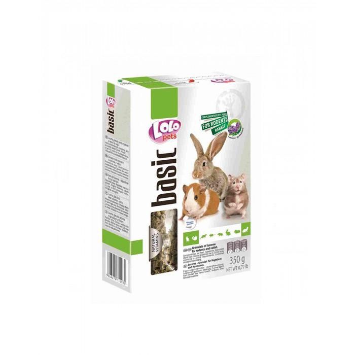 Гранульована люцерна для гризунів та кролика Lolo Pets GRANULATED, 350 гр