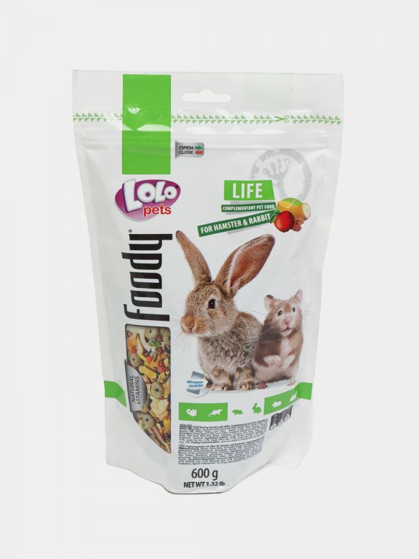 Lolo Pets Корм для кроликів і хом'ячків фруктовий  600 г