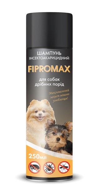 Fipromax Шампунь от блох и клещей для собак мелких пород, с пропоскуром 250 г