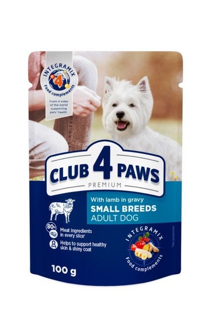 Club 4 Paws Premium Вологий корм для собак з ягням в соусі