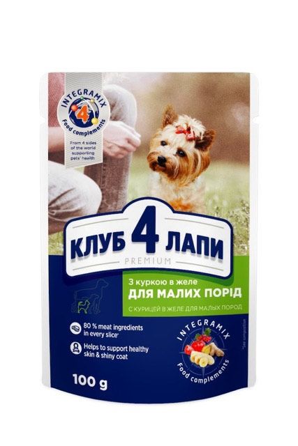 Club 4 Paws Premium Вологий корм для собак з куркою в желе 100 г