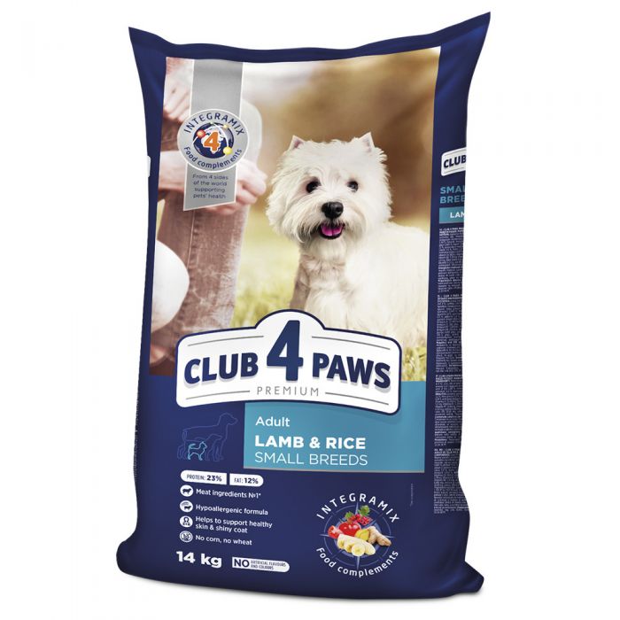 Club 4 Paws Premium Adult Small Breeds Lamb & Rice корм на вагу