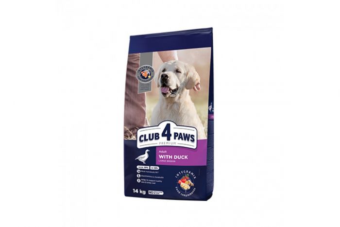 Club 4 Paws Premium Cухий корм для собак великих порід з качкою