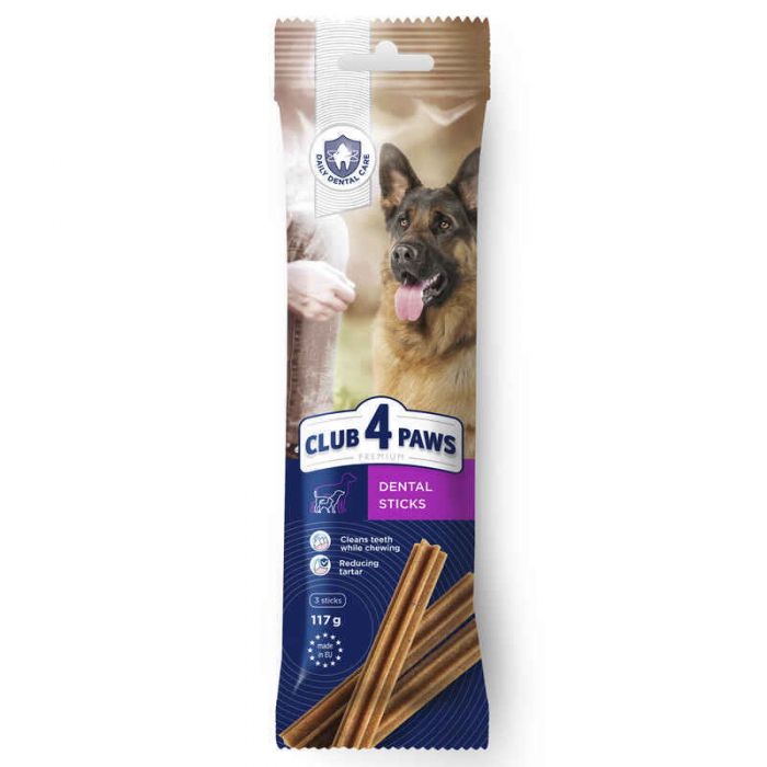 Club 4 Paws Premium Dental Sticks Ласощі для собак великих порід жувальні палички