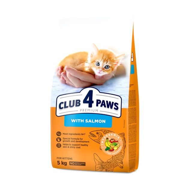 Club 4 Paws Premium For kittens Chicken Сухий корм для кошенят, лосось, на вагу