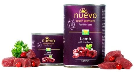 Nuevo Senior Lamb & Cranberries Вологий корм для літніх кішок з ягнятком та журавлиною