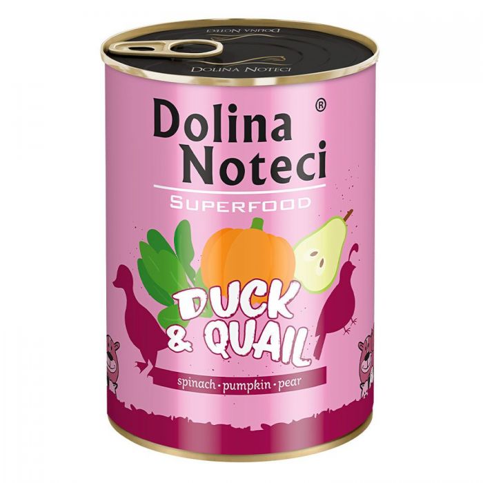 Dolina Noteci Superfood Duck and Quaіl Консерва для собак з качкою і перепілкою 800 г 