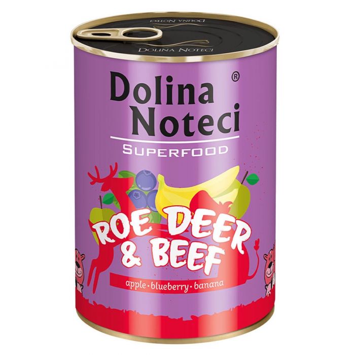 Dolina Noteci Superfood Roe Deer & Beef Консерва для собак з козулі та яловичиною 800 г