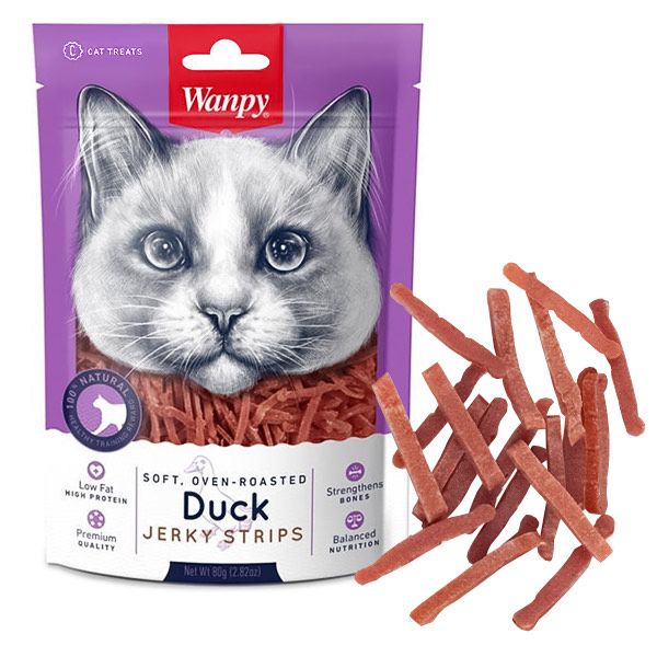 Wanpy Soft Duck Jerky Strips Смужки м'якого качиного філе для котів